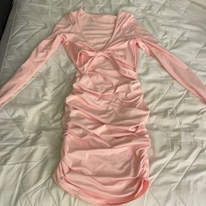 Light Pink Back Cut-Out Dress